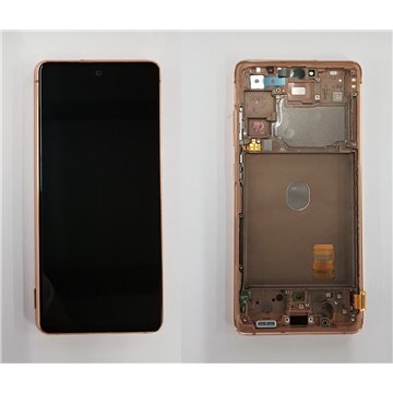 Pantalla Original Con Marco Naranja Samsung S20 FE 5G (G781)