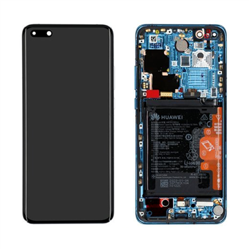 Pantalla con marco y bateria Huawei P40 Pro Azul *Deep Blue Sea*