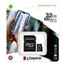 Tarjeta MicroSD 32GB Clase 10 con adpatador *KINGSTON*