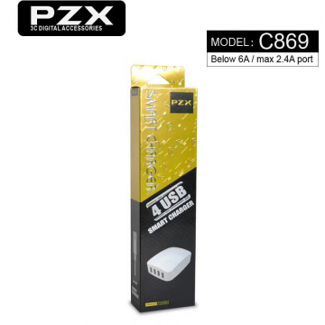 Cargador múltiple 4USB - 6A  *MODEL: C869*