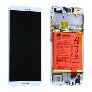 Pantalla Huawei P Smart Blanca con marco y bateria *ORIGINAL*