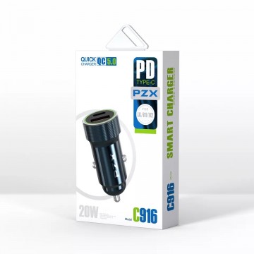 Cargador Coche Lightning PD QC 5.0 18W PZX C916