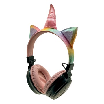 Cascos LED de unicornio con Bluetooth 5.0 J34 *NEGRO*