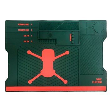 Alfombrilla de silicona para  Reparaciones con seccion imantada *VERDE*