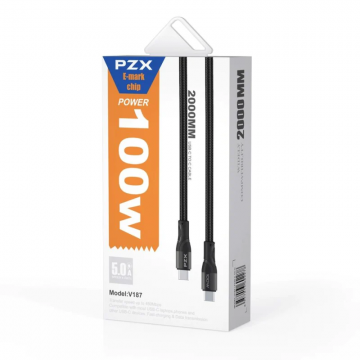 Cable Tipo C  a C Nylon 200MM 5A Model:V187