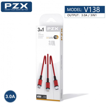 Cable 3 en 1 - 3.0A Model: V138