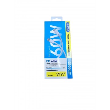 Cable Tipo C A C Nylon PD 60W 2 metro Model: V197