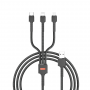 Cable de Nylon 3 en 1 - 3.1A - 1200MM Model: V136
