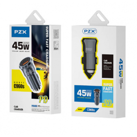 Cargador De Coche Con Dos Entradas Tipo C A C 45W Model: C960s