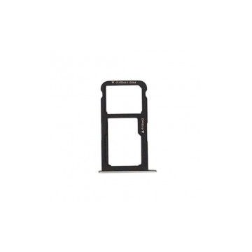 Bandeja porta SIM y MicroSD color silver para Huawei P8 Lite 2017