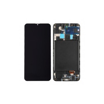 Pantalla  con marco  A20 A205F negra original