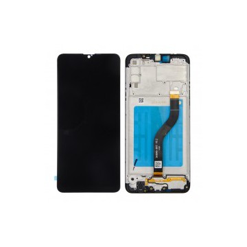 Pantalla  con marco  A20 A205F negra original
